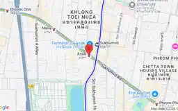 Map showing location of Asok station
